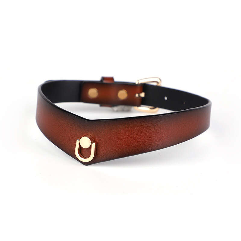 High end genuine leather SM props, sex collars, traction, sex training, female slave neck covers, alternative choker, adult products