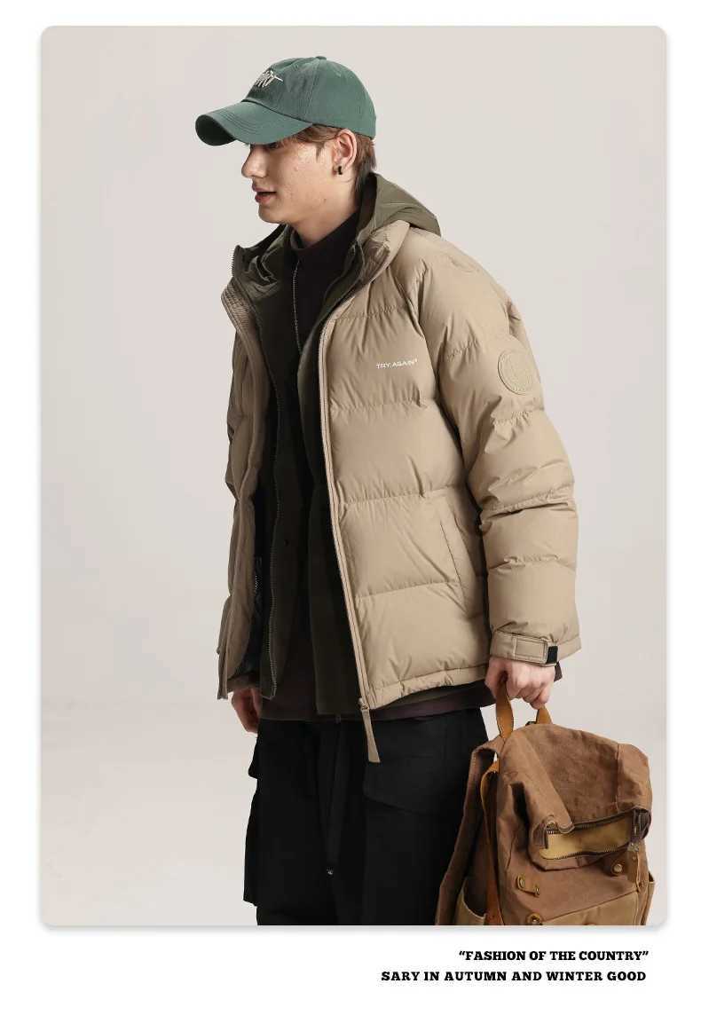 Trendy brand new product 90 down jacket winter new product thickened and warm three proof short bread jacket LX241009
