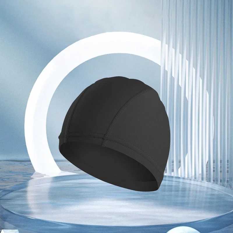 Adult and female stretch nylon earmuffs protect long hair swimming caps CL241009