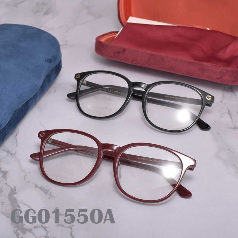 Fashion designer GG Classic G Homes new glasses frame GG0155 board with prescription myopia for women live streaming flat light