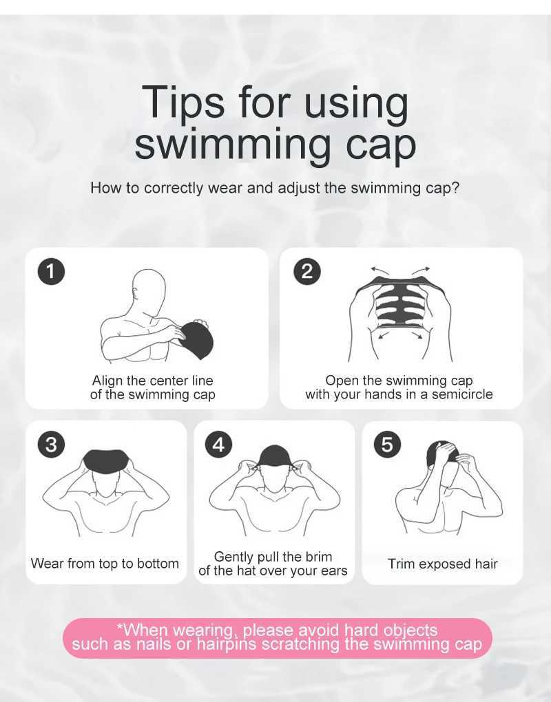 Adult PU swimming cap waterproof high elasticity sports swimming cap for men and women ear protection long hair swimming pool cap CL241009