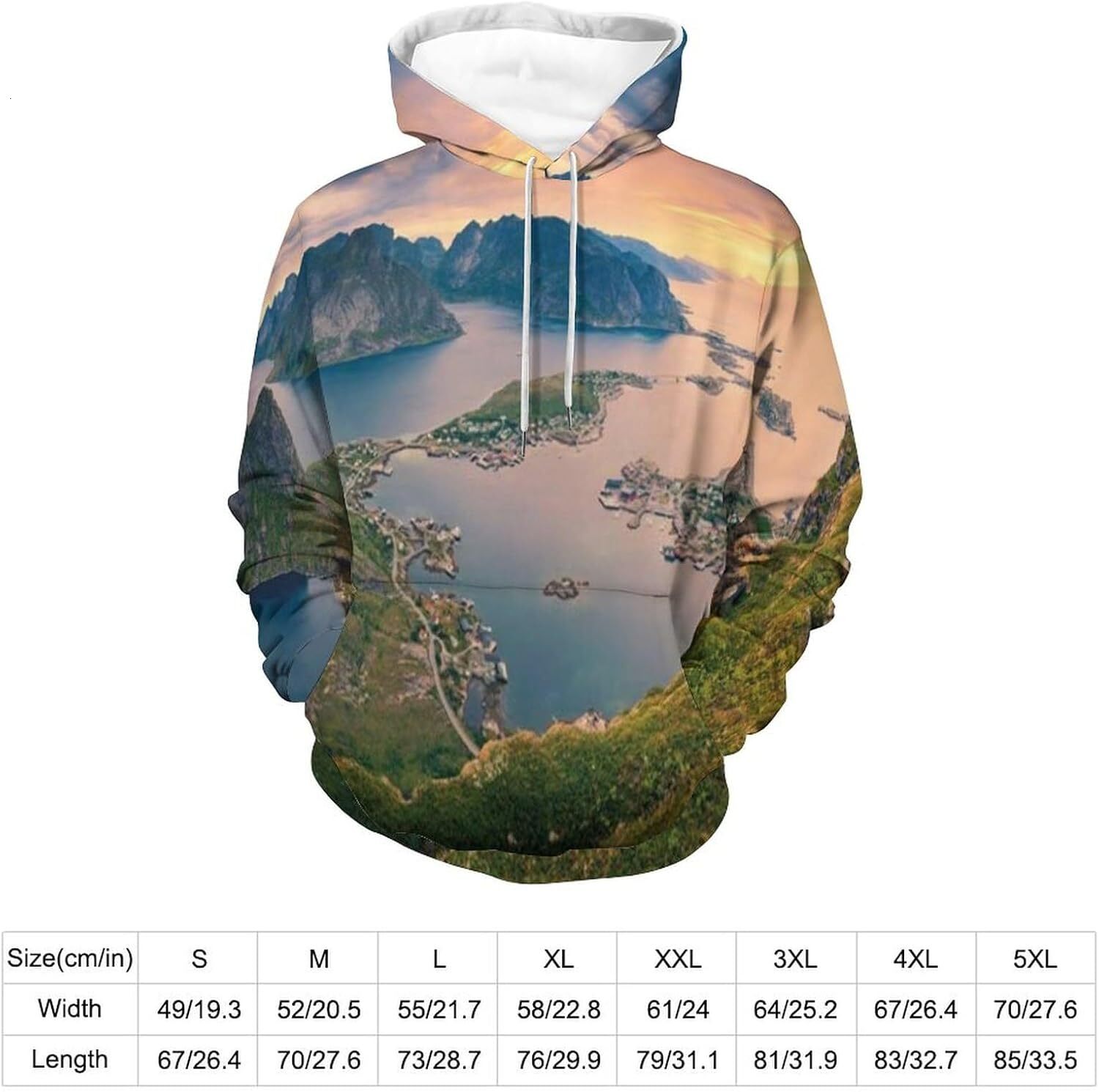 Hoodie for Mens Womens Mens Unisex Novelty Hoodies Scenic Capri Island Hooded Sweatshirt Graphic Hoodies sweatshirt Pullover Long Sleeve