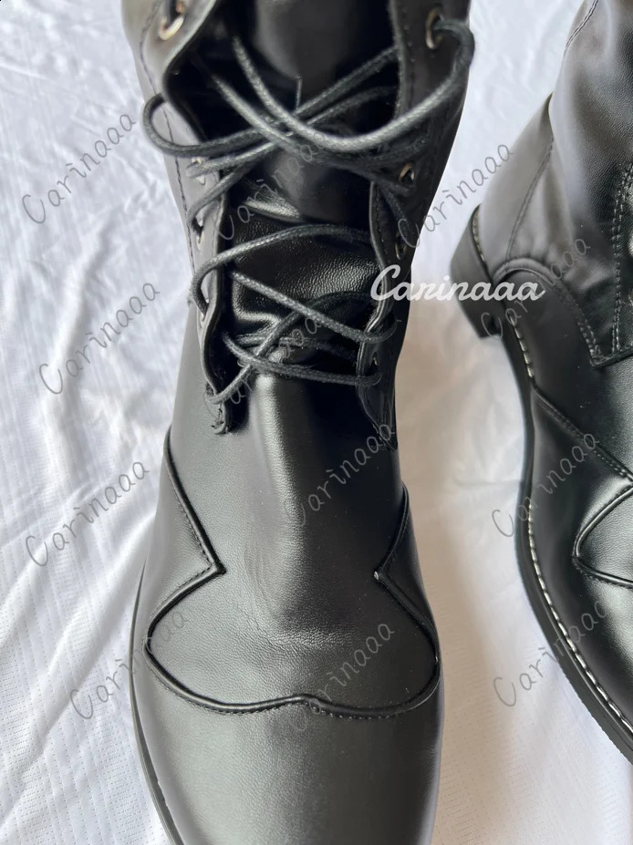 Medieval Steampunk Cosplay Boots Men Winter Larp Viking Pirate PU Leather Shoes Carnival Party Fancy Knight Boots 240926