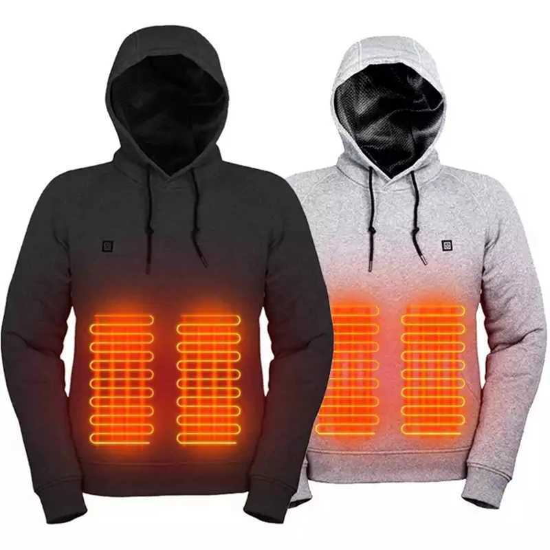 Men's Hoodies Sweatshirts 2022 Outdoor Electric USB Hot Sweater Mens Winter Warm Clothing Charging Hot Jacket Sportswear Q241009