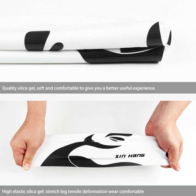 Adult swimming cap mens long hair high-quality ultra-fine silicone bubble cap ear cushions waterproof and hair care CL241009