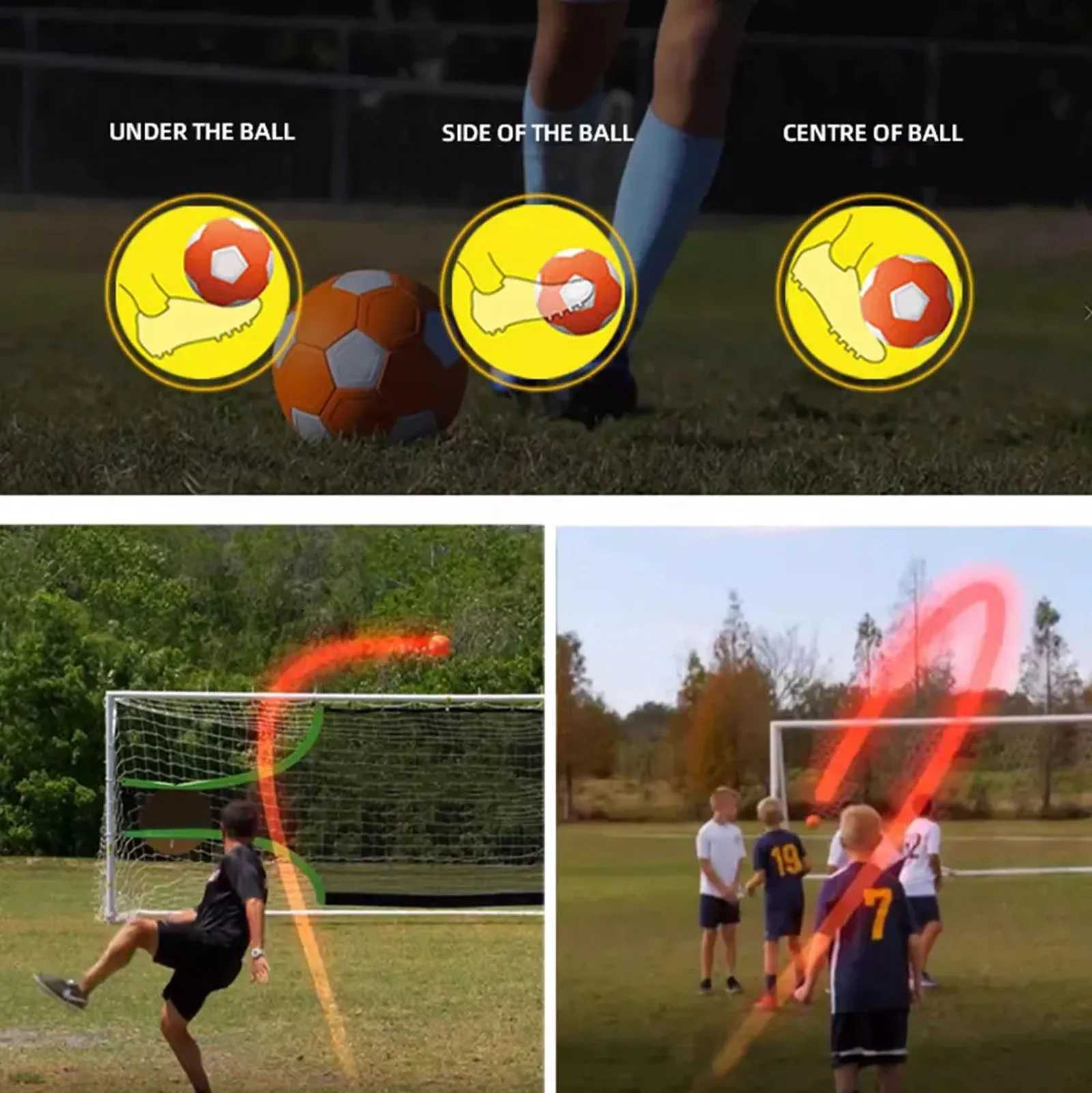 Curve Swerve Soccer Ball Size 4 Curve Trajectory Football Outdoor Football Training Soccer Kicking Seam Soccer BeginnerW241008