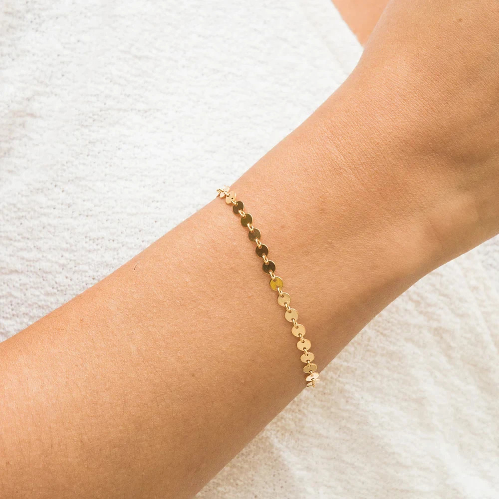 10 Original Niche n Stainless Steel Adjustable Fashion Exquisite Jewelry Round Chain Bracelet Direct 240912