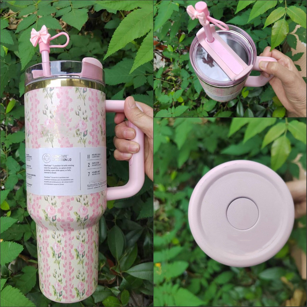 Other Drinkware 40oz Halloween Mugs With Handle Glowing In Dark Spider Web Stainless Steel Tumbler ed Green Pink Cups Blue Magnolia Pink Rose Early Li