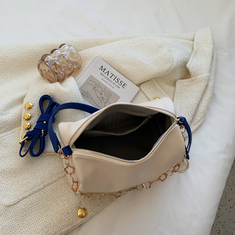 Color Blocking Chain Pillow For Women's Daily Commuting Shoulder Bag