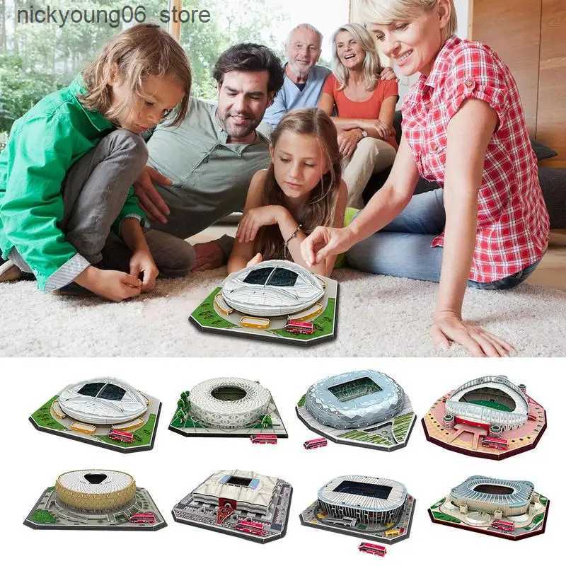 3D Puzzles 3D Soccer Field Model Puzzle Realistic 3D Soccer Stadium Model Puzzle With 8 Different Shapes Easy Installing Jigsaw Puzzle Toys L240910