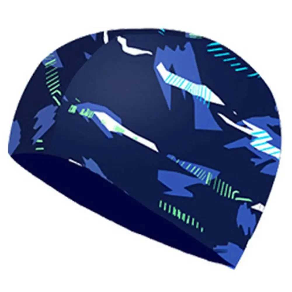 Mens swimming cap womens elastic nylon earmuffs long hair swimming pool cap ultra-thin shower cap CL241010