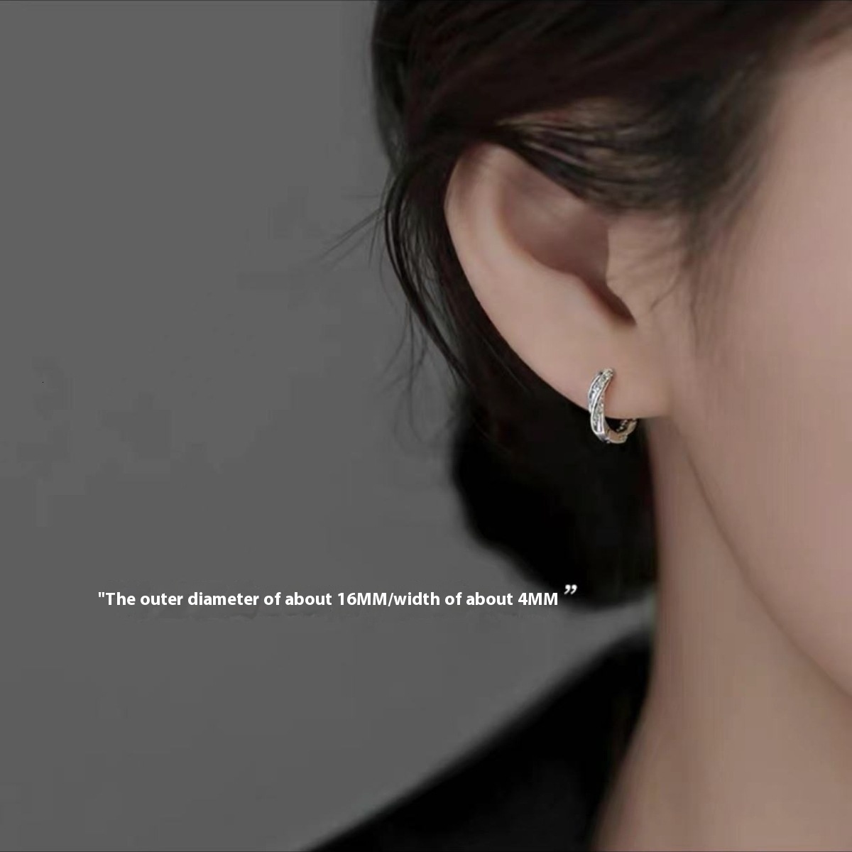 Pure needle sier sparkg dia light 2024 ear hole high-end earrings, niche earrings
