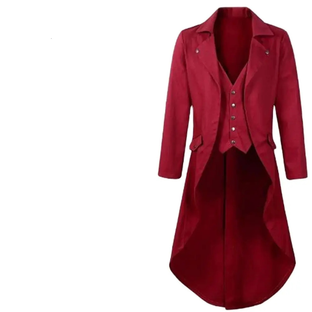 Mens childrens steampunk Gothic jacket retro tailcoat punk medieval Halloween roleplaying costume 241007