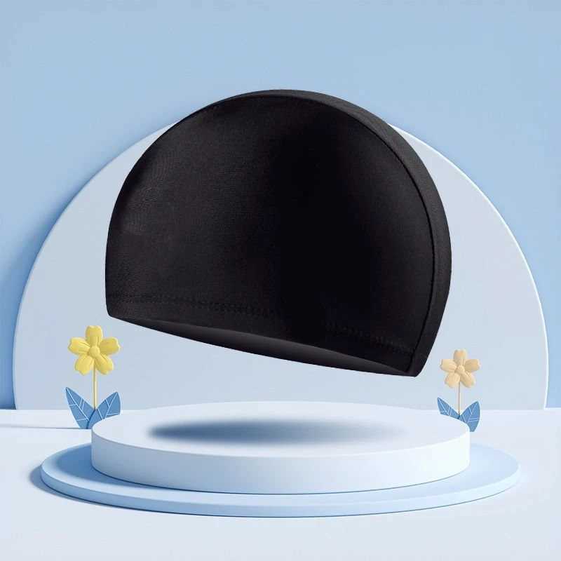 Adult and female stretch nylon earmuffs protect long hair swimming caps CL241009