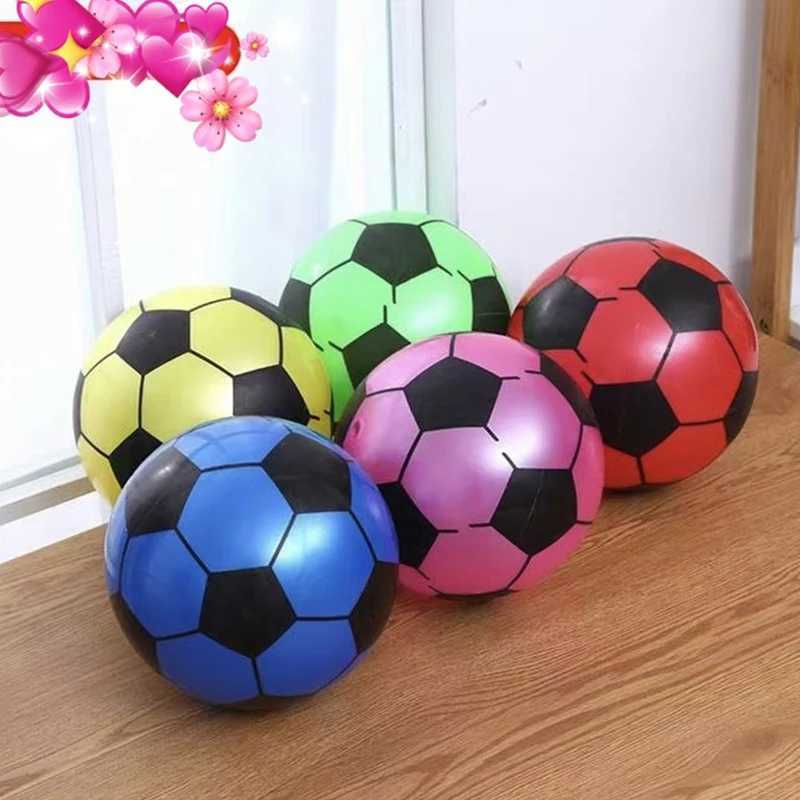 20cm childrens football multi-color PVC inflatable hand pad football sports competition training outdoor game beach elastic ballW241008