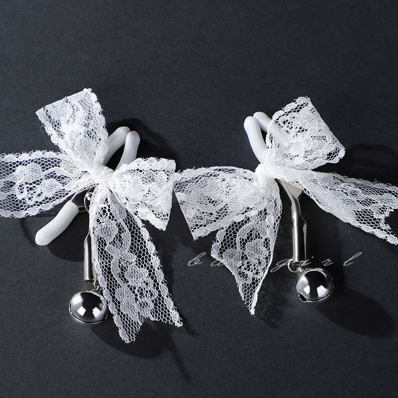 Adult products SM props lace bow sex nipple clip teasing flirting bell clitoral clip masturbation toy