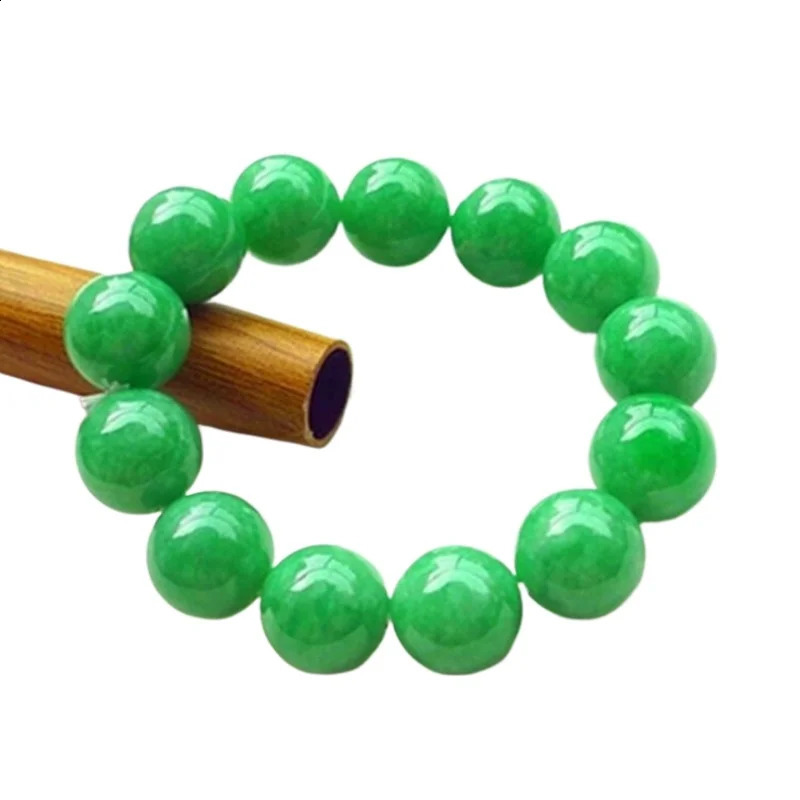 Quartz stone jade old pit Yang green bracelet both male and female belong to the same category 240925