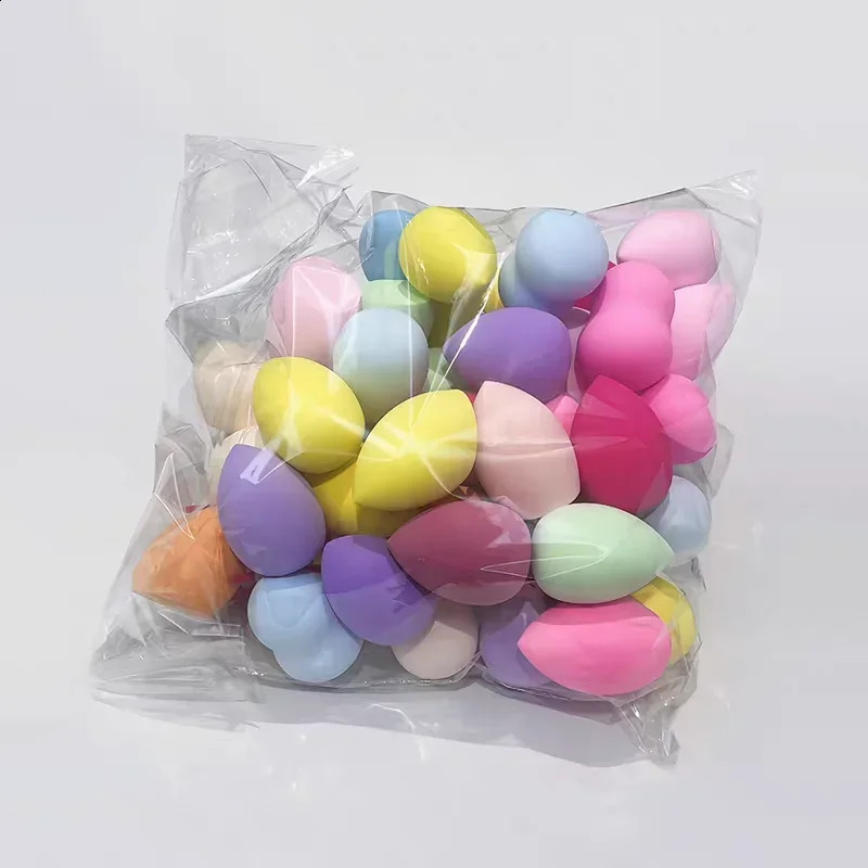 50 mini cosmetics egg puffs mixed with foundation make-up powder makeup mixer applicator sponge dry wet face puff air cushion tool 241008