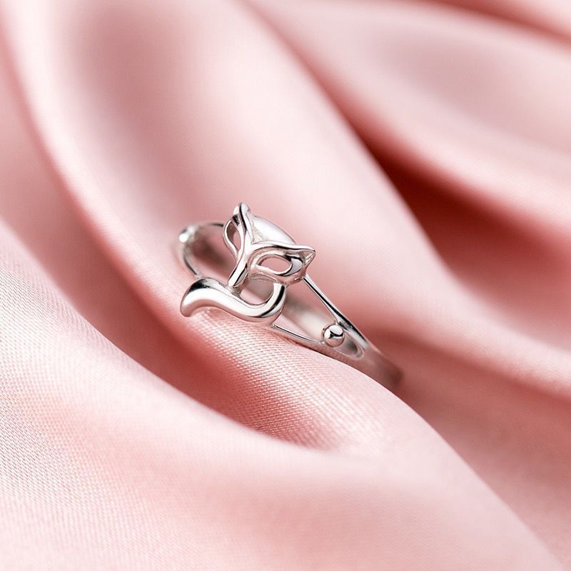 Fashion Personalized Little Fox Female Temperament Hollow Ring Simple Handpiece