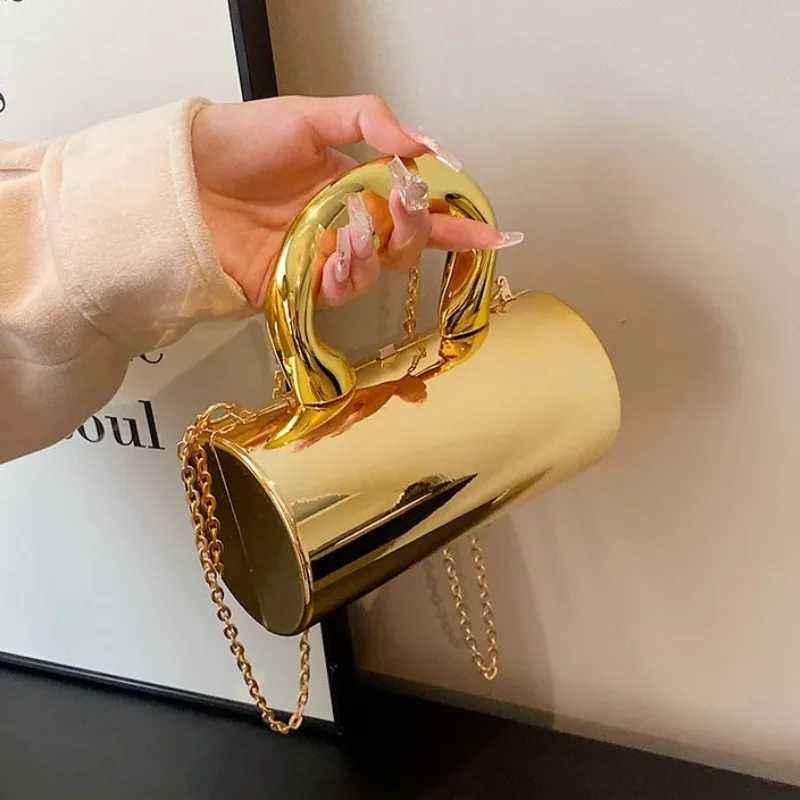 Acrylic Mirror Women s Bag 2024 Trend Fashion Cylinder Handbag Woman Chain Crossbody Makeup Small Shiny Female Shoulder 241009