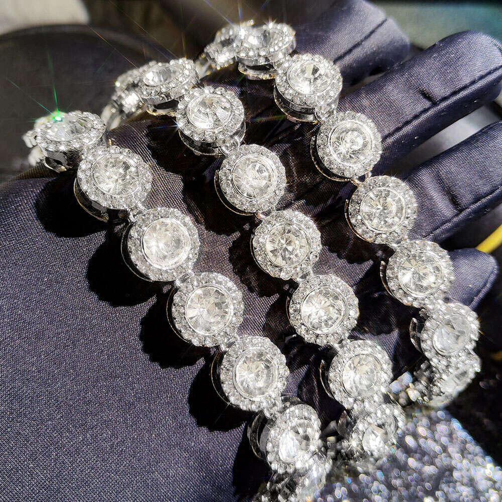 Crystal Clustered Hiphop Tennis for Women Out Cuban Chain Necklace Bracelet Jewelry Neclace