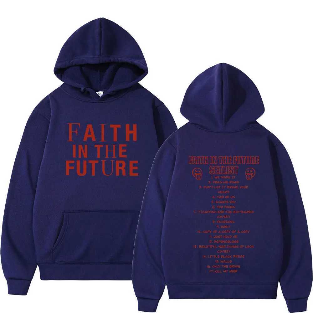 Men's Hoodies Sweatshirts Faith in The Future 2024 Tour Concert Hoodie Men Fashion Hip Hop Hooded Sweatshirts Fans Gift Harajuku Vintage Oversize