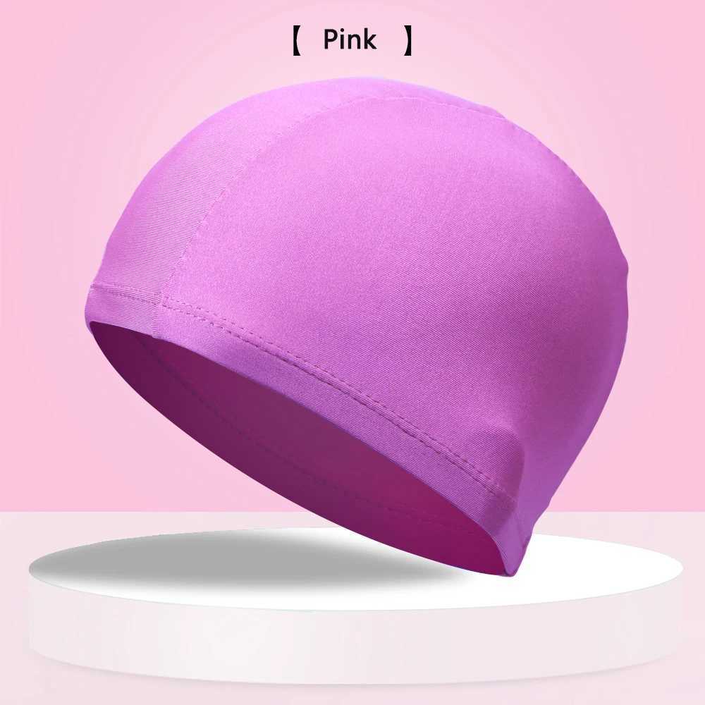 2024 Fashion Swimming Hat High Elasticity Adult Universal Solid Color Flower Independent Packaging Cardboard Swimming Accessories CL241009