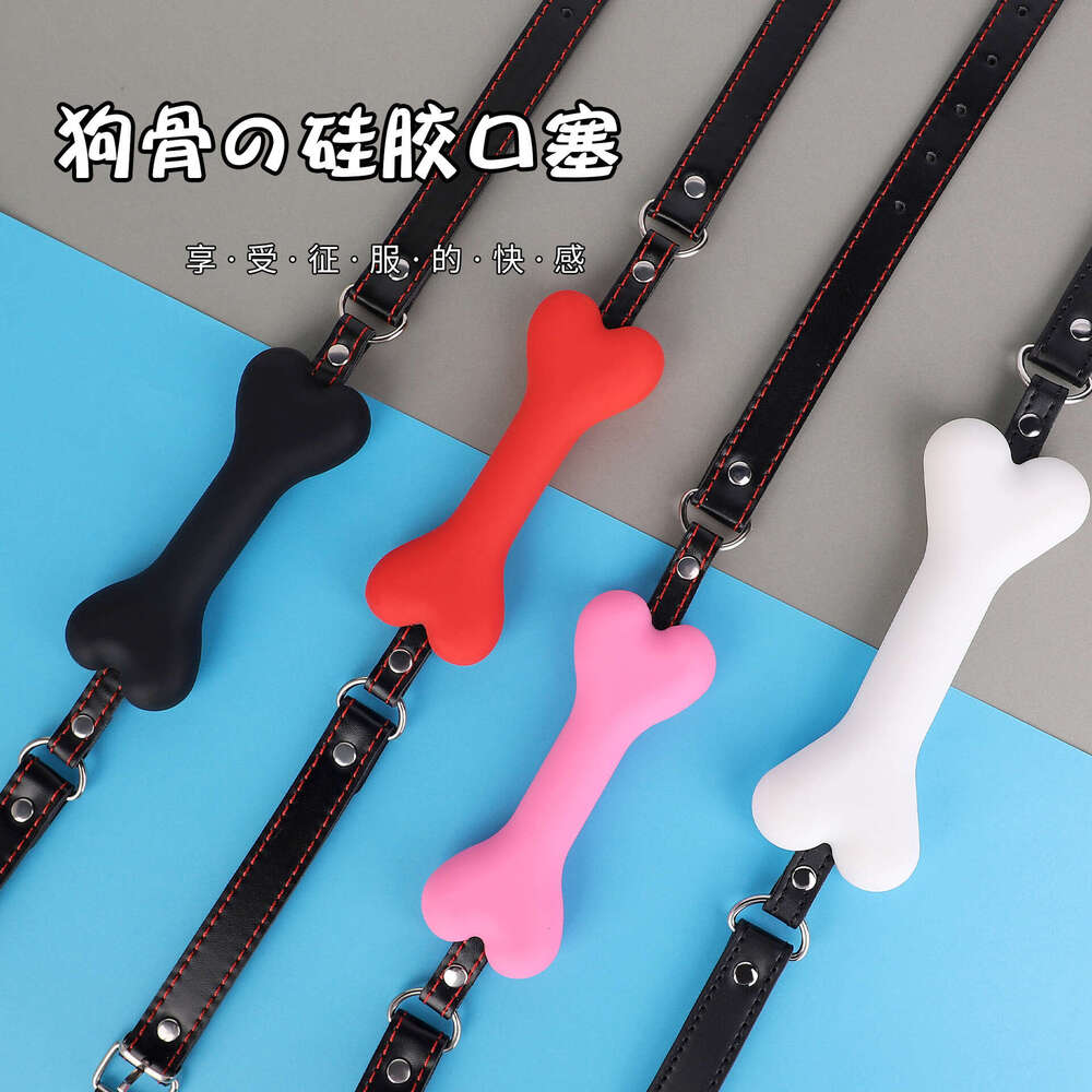 Fun SM prop bone mouth plug humiliation training silicone mouth ball fun breast clip mouth shackle alternative adult products