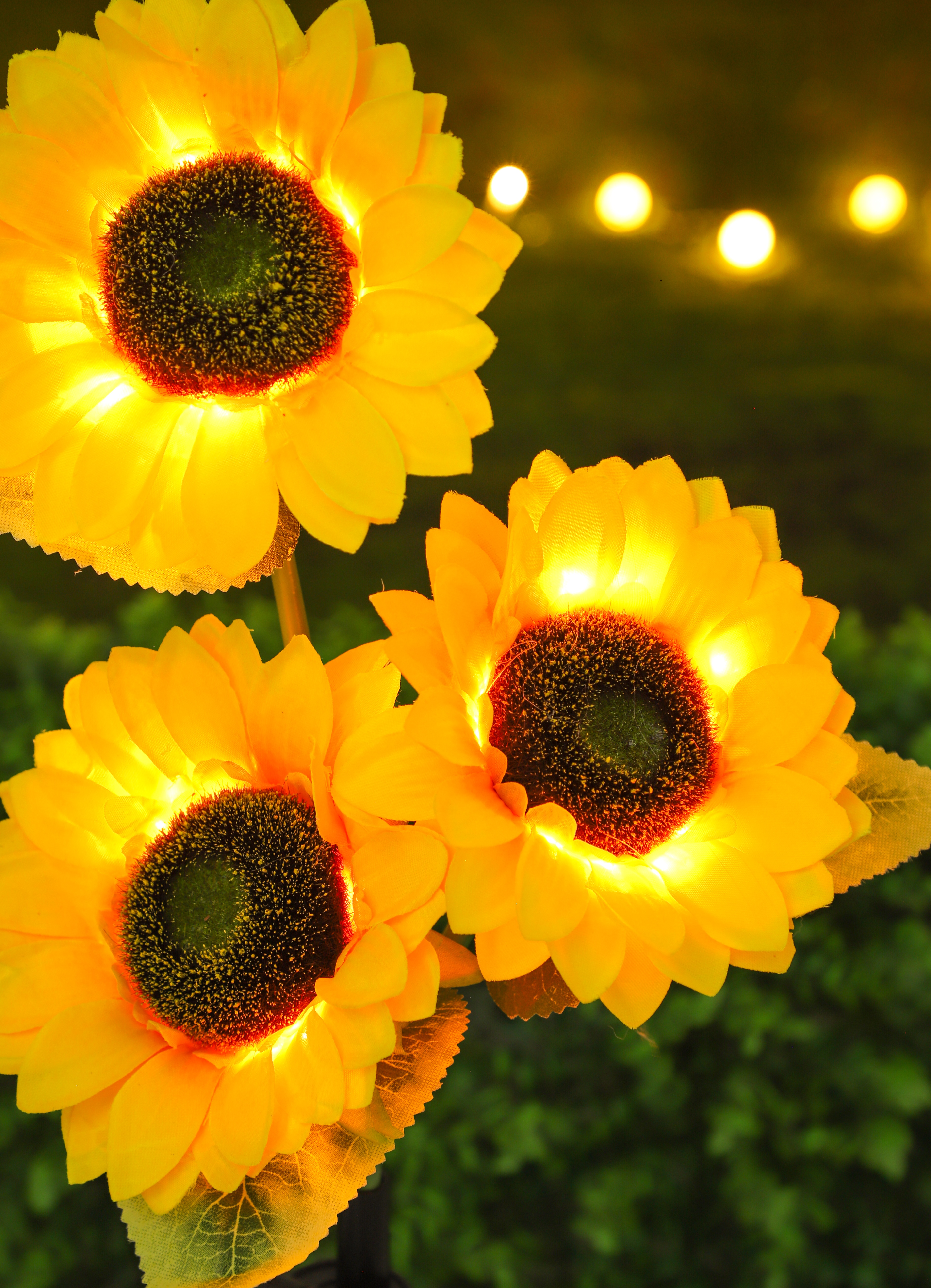 Decorative Sunflower Tree Light with Creative Battery Box Design
