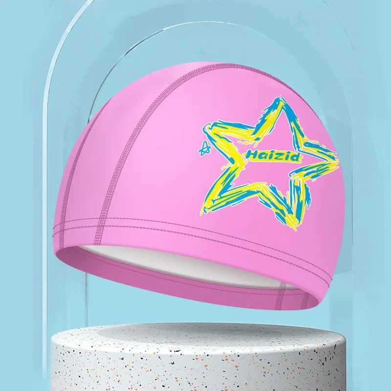 Swimming cap universal mens PU waterproof swimming cap large size long hair ear protection adult swimming cap pool accessories CL241009