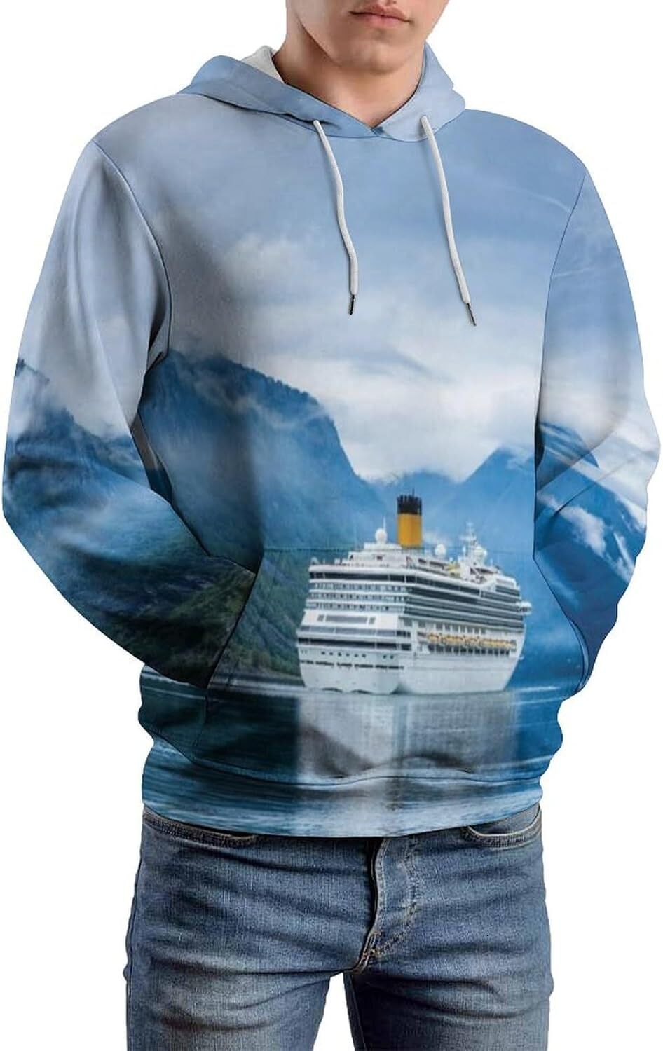 Hoodie for Mens Womens Mens Unisex Novelty Hoodies Phoenix Arizona Full Moon Sky Hooded Sweatshirt Graphic Hoodies sweatshirt Pullover Long Sleeve
