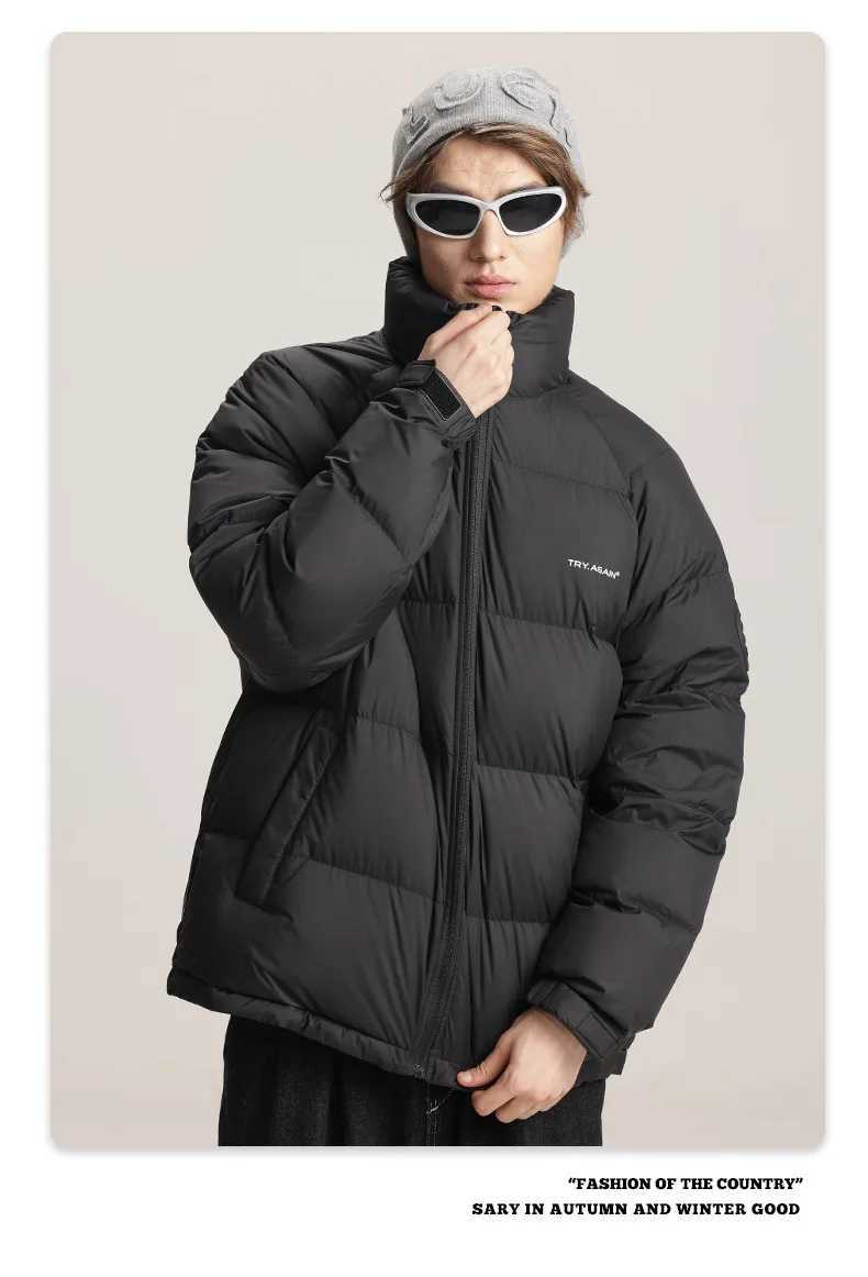 Trendy brand new product 90 down jacket winter new product thickened and warm three proof short bread jacket LX241009