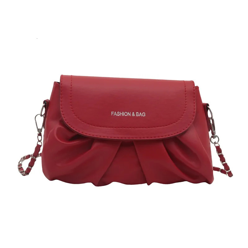 Temporary Solid Color Casual Letter Texture Fashion Simple Folded Crossbody One Shoulder Small Square Bag for Women 241008