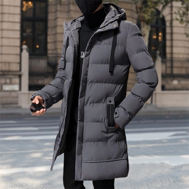 Stylish Men Outerwear Hood Male Men Jacket Cotton Padded Zipper Windbreaker 241008
