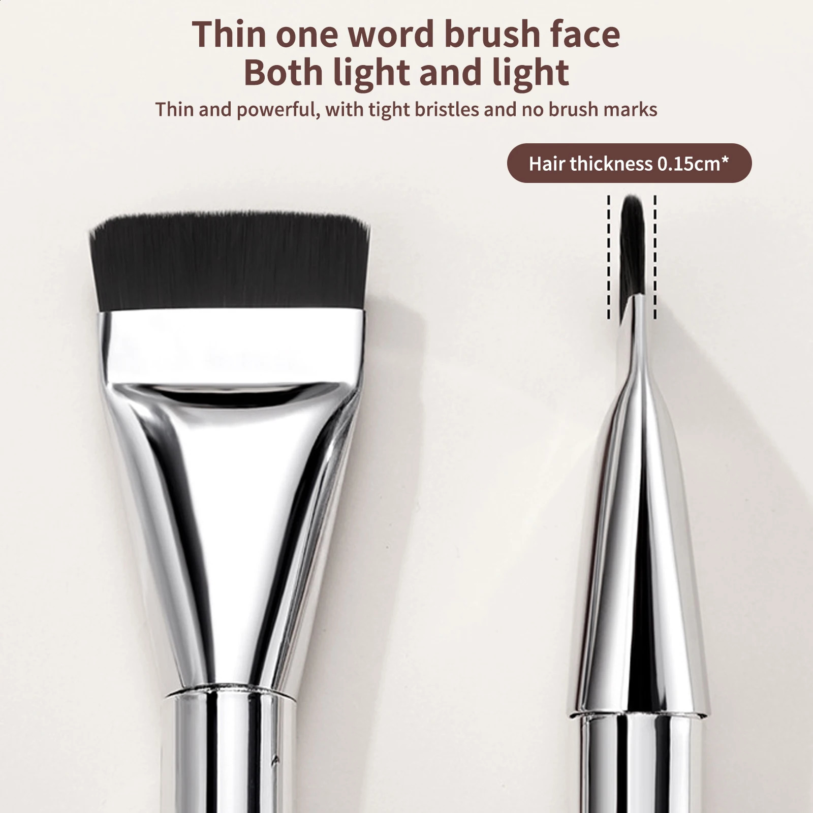 Lishu flat head paint and black makeup powder puff mixer sponge ultra-thin head no trace concealer sticker tool 241008