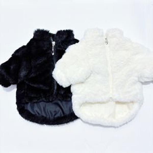 Designer pet dog jacket black white pink fur jacket classic logo dog and cat clothing winter fashion warm dog coat Teddy Fadou thick jacket