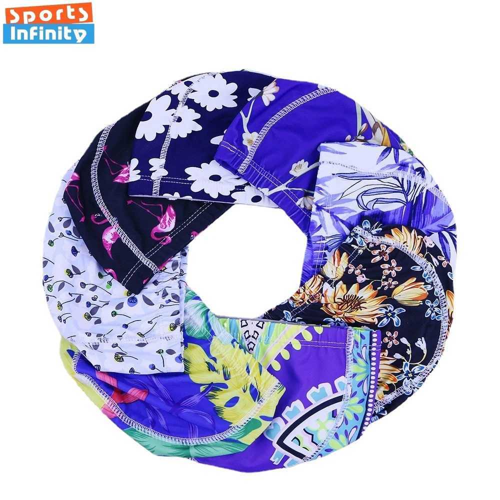1 piece of comfortable and breathable swimming cap womens flower printed solid swimming cap childrens and adult universal swimming cap wholesale CL241