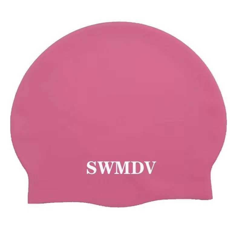 Flexible diving ear protection elastic silicone swimming cap for adults quick drying long hair waterproof surfing beach shower cap CL241009