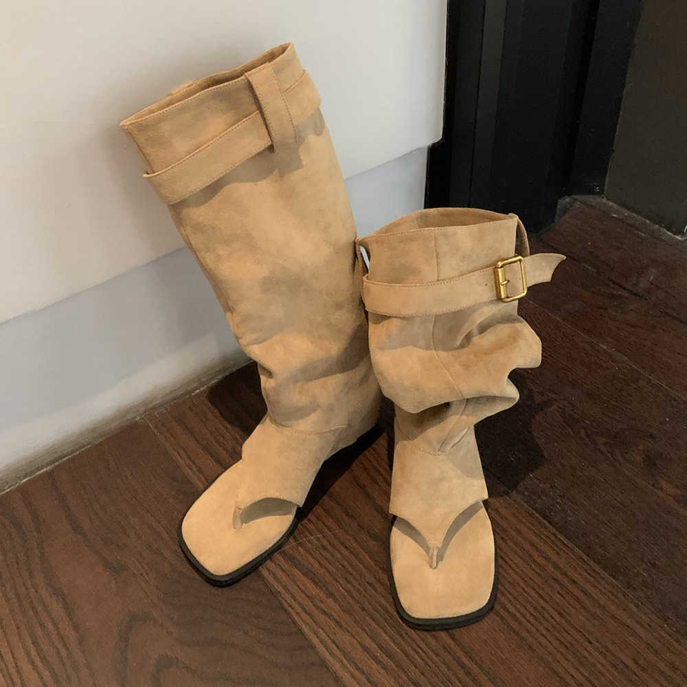 Summer Fashion Boots Fashionable Toes Martin Boots Western Skinny Mid Stacked Ankle Boots For Women 240826