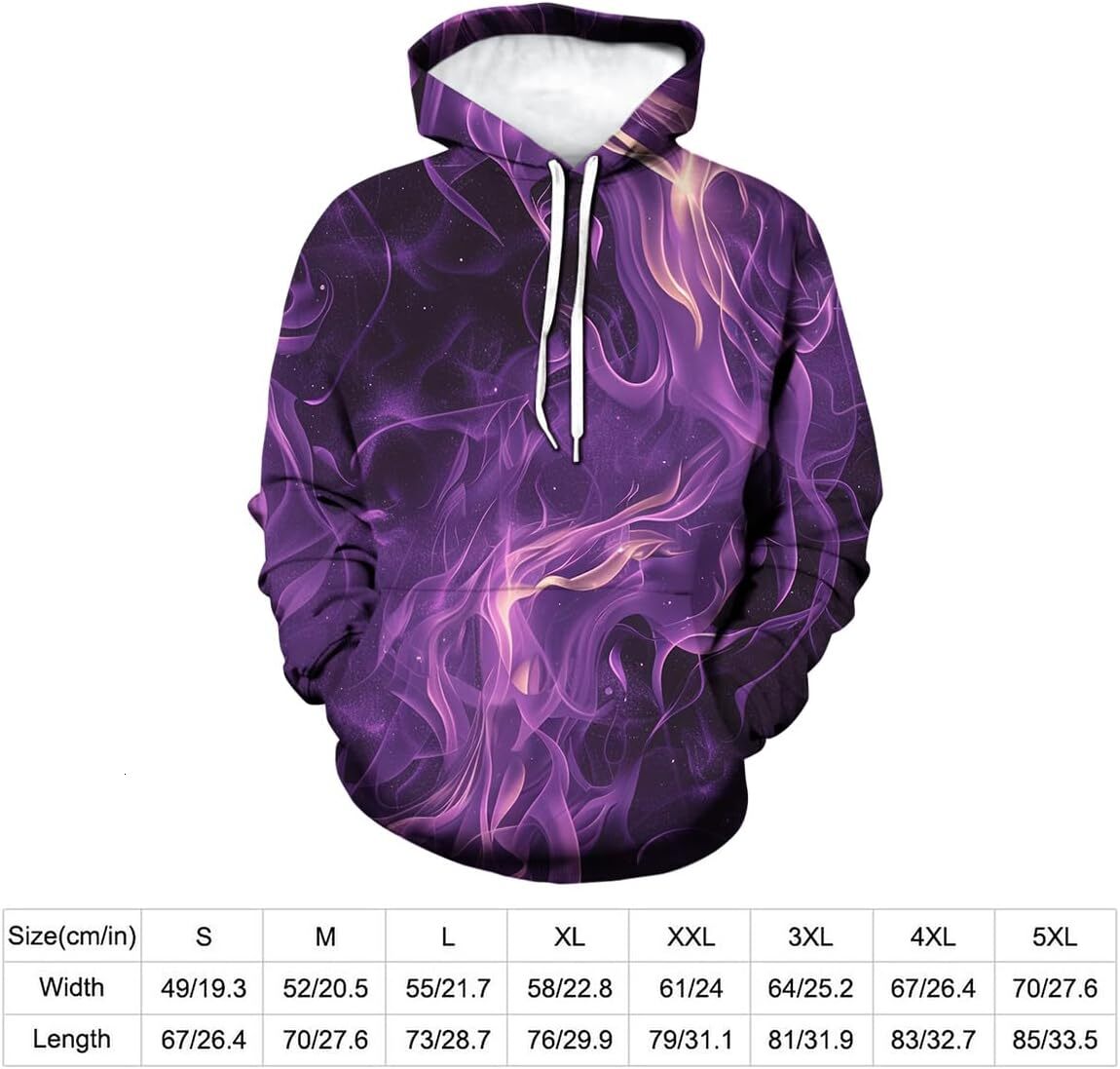 Hoodie for Mens Womens Unisex 3D Print Novelty Hoodies for Men Women Cool Flame Graphic Pullover Sweatshirts With Pockets Graphic Hoodies sweatshirt t