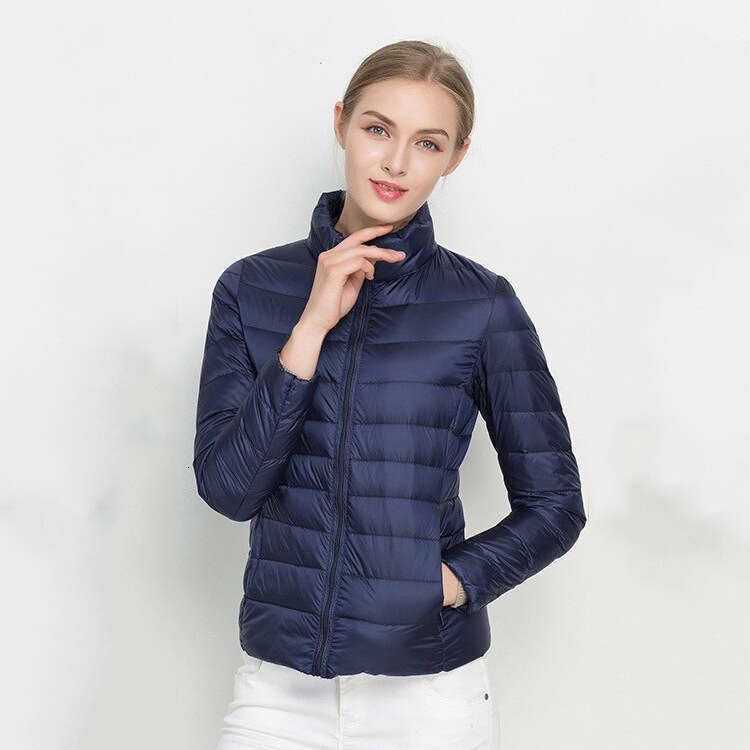 2024 Autumn/Winter Fashionable Lightweight White Duck Stand up Collar Slimming Womens Winter Down Jacket