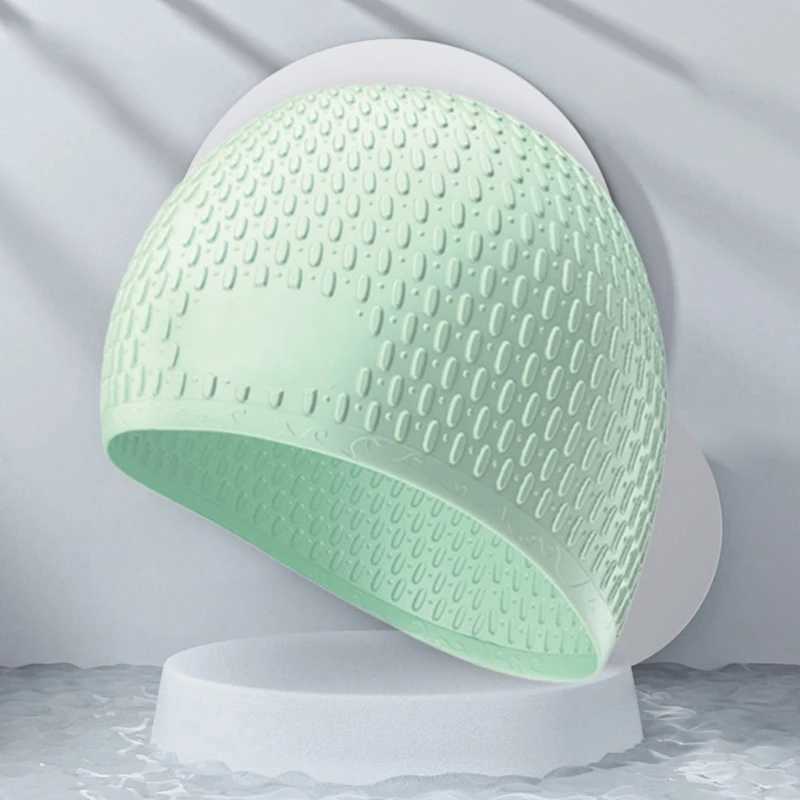 Neutral silicone long/short swim cap waterproof flexible swim cap CL241009