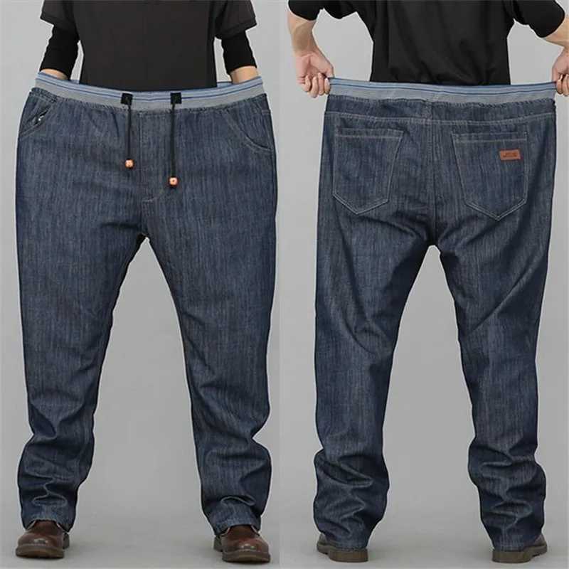 Plus Big Size Black Jeans Men Elastic Denim Trousers Mens Jean Brand 2022 Pants Man ClothesX241009