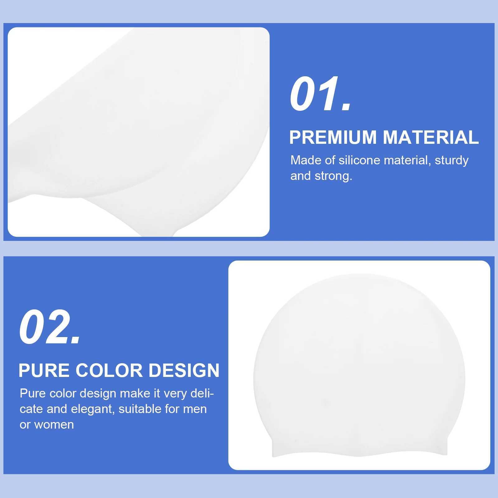 Mens swimming cap womens adult bandage silicone cap waterproof rubber accessories sports elastic billiards CL241009