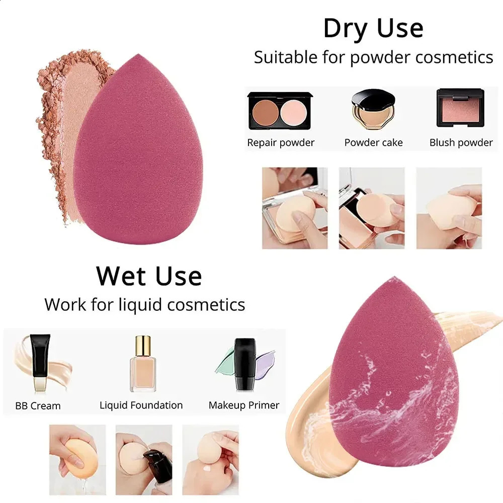 4-piece/set Makeup Sponge Blender Beauty Egg Makeup Puff Basic Sponge Powder Puff Womens Makeup Accessories 241008