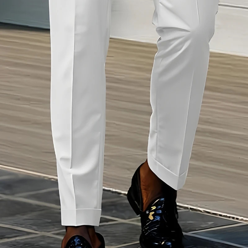 Men Spring Autumn British Style Suit Casual Gradient with Mens Long Pants for Trendy Fashion Clothing 2024 241009