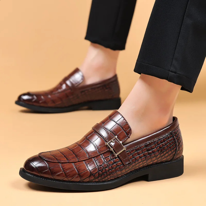 High quality mens leather shoes casual classic leather mens dress shoes Oxford office wedding shoes 240923