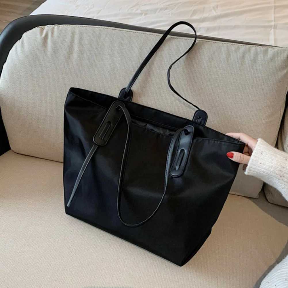 Tote Bag for Women Nylon Large Capacity Shoulder Bag Solid Color Satchel Purse Oxford for Work Travel Shopping Shopper Bag Z250219
