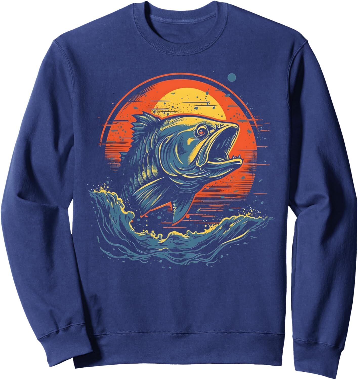 Long Sleeve Shirts for Men sweatshirt Fishing Graphic Ocean Sunset Fisherman Gifts Graphic Sweatshirt Tee Streetwear Casual tops clothes