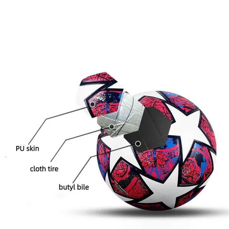 Standard size 4 and 5 football PU machine explosion-proof training football indoor and outdoor use footballW241008